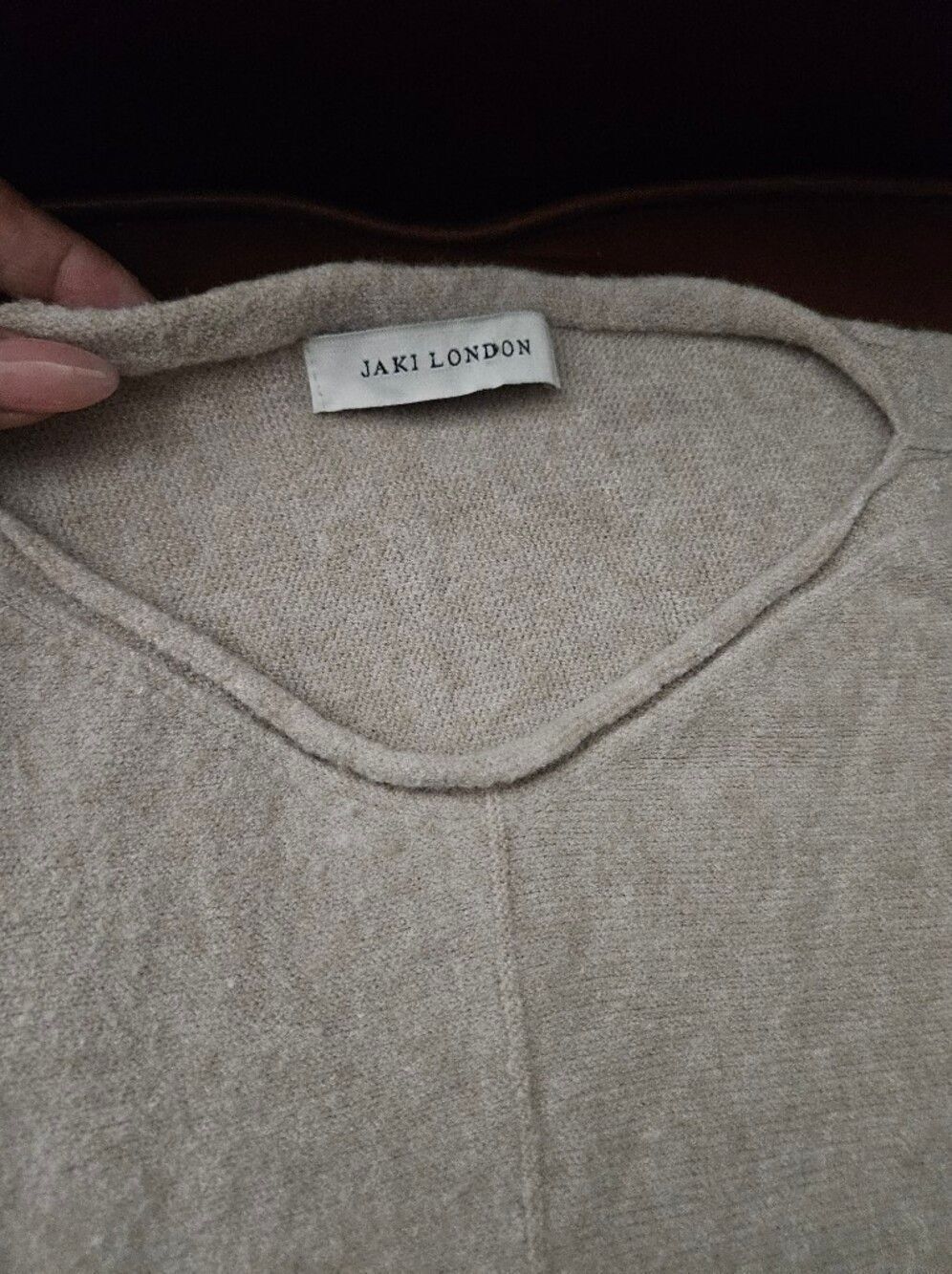 Jaki London Cream Knit Boatneck Sweater - Picture 3 of 6